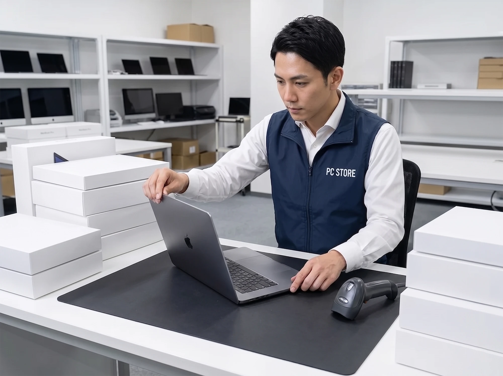 データ消去〜梱包までの流れ【STEP1
レンタル返却】