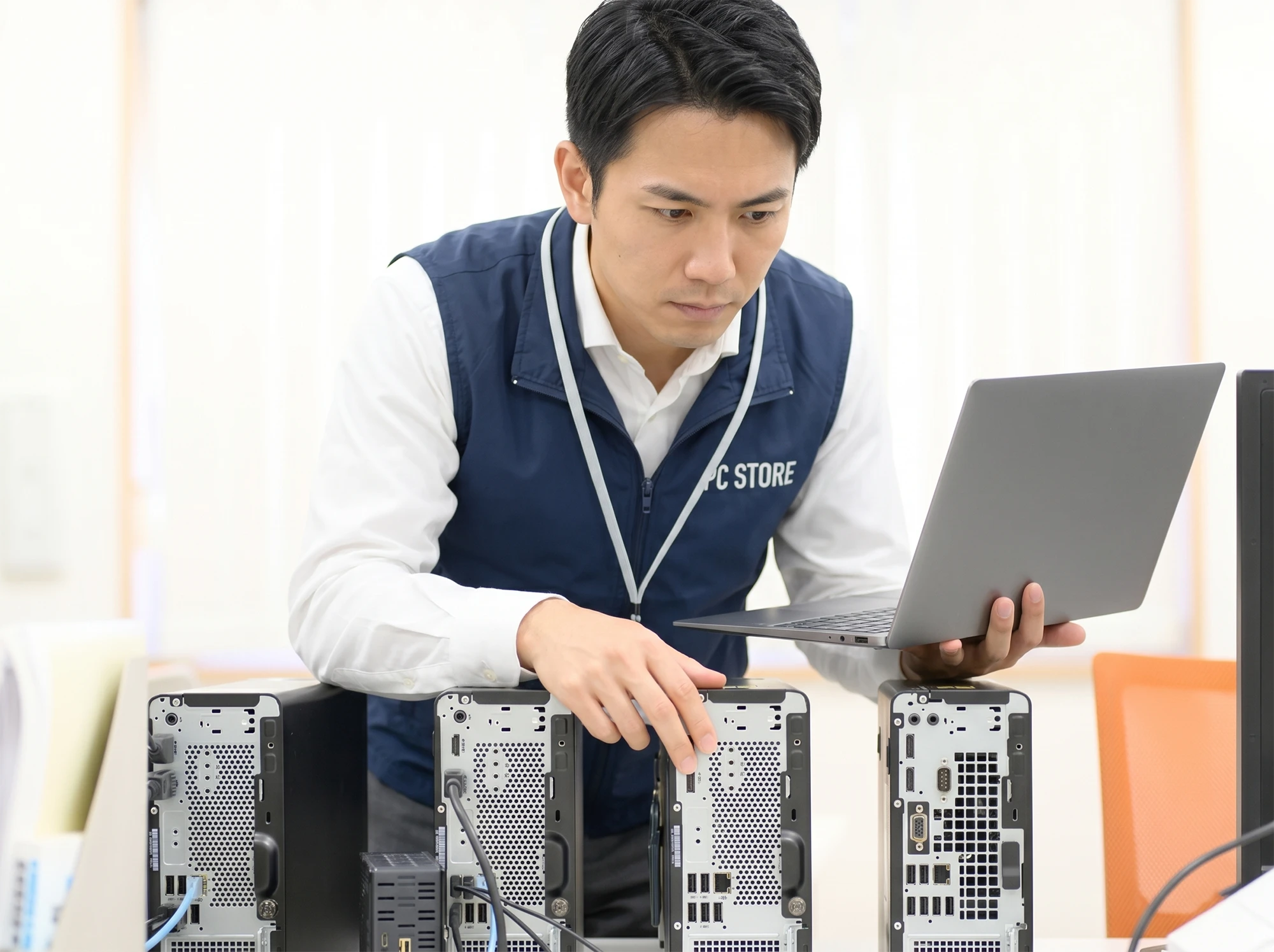 データ消去〜梱包までの流れ【STEP3
検査】