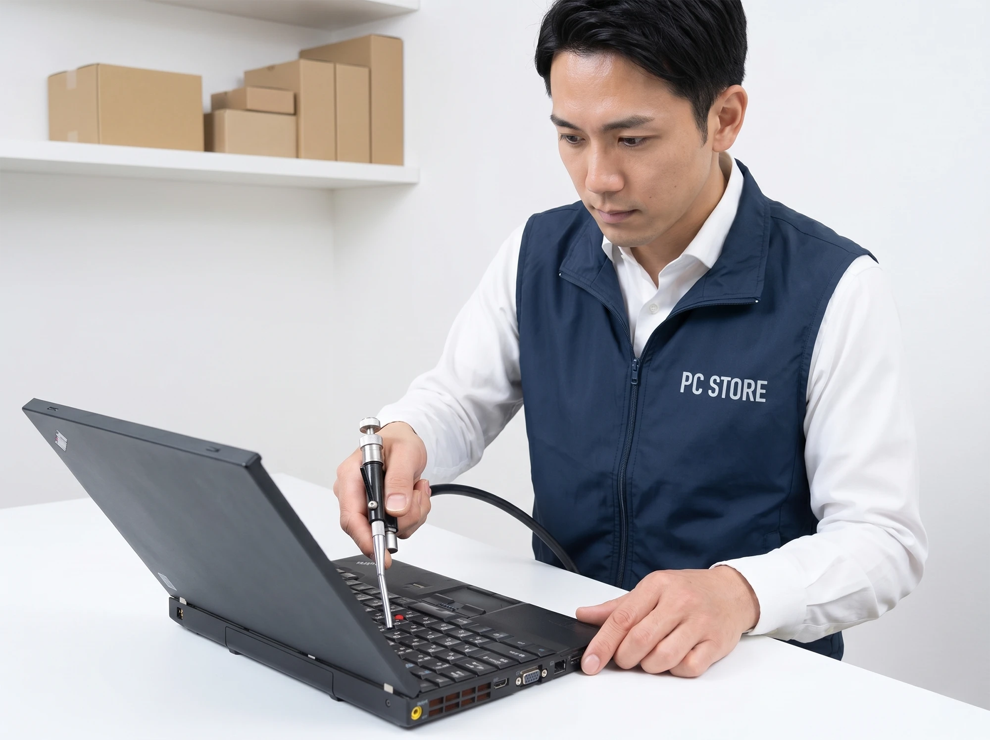 データ消去〜梱包までの流れ【STEP4
清掃】